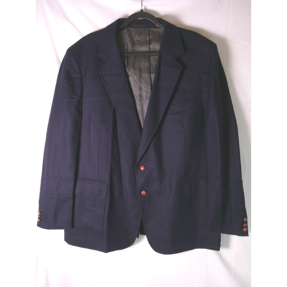 Alexander Shields Park Avenue‎ New York Mens Navy Wool Blazer Jacket